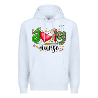 White Jolly Nurse Black Premium Hoodie - CowhideDigitalArt