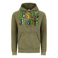 Vintage Olive Jesus junkie St. Patrick's Vintage Hoodie - CowGirlArtShop