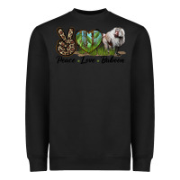 Black Leopard Peace Love Baboon Heavyweight Sweatshirt - LillyAllenDesigns