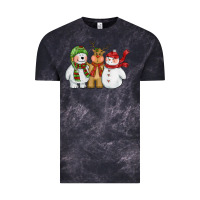 Cloud Black christmas polar bear reindeer and snowman Vintage Tee - CowGirlArtShop