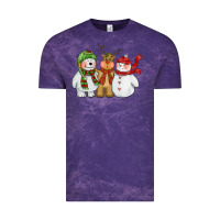 Christmas Polar Bear Reindeer And Snowman Vintage Tee | Teevron