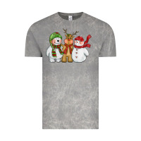 Cloud Rock christmas polar bear reindeer and snowman Vintage Tee - CowGirlArtShop