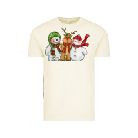 Vintage Arctic christmas polar bear reindeer and snowman Vintage Tee - CowGirlArtShop
