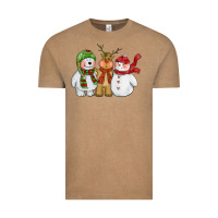 Vintage Coffee christmas polar bear reindeer and snowman Vintage Tee - CowGirlArtShop