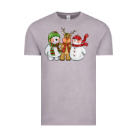 Vintage Zinc christmas polar bear reindeer and snowman Vintage Tee - CowGirlArtShop