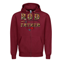 Burgundy rod father Zipper Hoodie - Artiststas