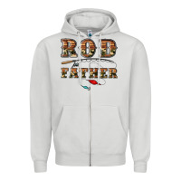 Dove Grey rod father Zipper Hoodie - Artiststas