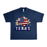 Navy texas 4th of july Urban Heavy Tee - CowGirlArtShop