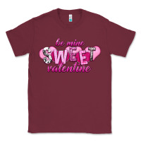 Burgundy Be mine sweet Valentine's Day Classic Tee - HowdyJamesFarm