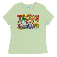 Matcha Tacos and tequila Ladies Tee - NancyCooperArtShop