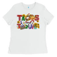 White Tacos and tequila Ladies Tee - NancyCooperArtShop