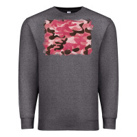 Charcoal Heather pink camouflage background Premium Sweatshirt - BarkalooDesign