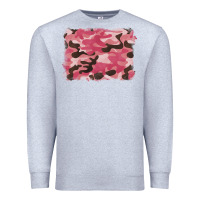 Heather Grey pink camouflage background Premium Sweatshirt - BarkalooDesign