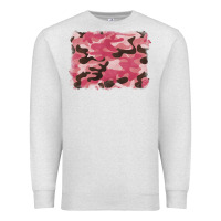 Oatmeal Heather pink camouflage background Premium Sweatshirt - BarkalooDesign