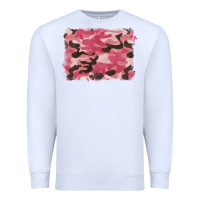 White pink camouflage background Premium Sweatshirt - BarkalooDesign
