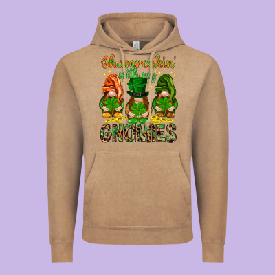 Shamrockin' With My Gnomies St. Patricks Day Vintage Hoodie Designed By Howdyjamesfarm