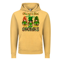 Vintage Mustard Shamrockin' with my gnomies St. Patricks day Vintage Hoodie - HowdyJamesFarm