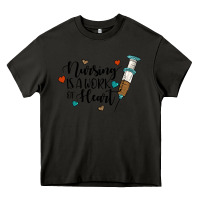 Asphalt nursing i̇s a work of heart Heavy Core Tee - JahusDesignShop