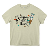 Mossy nursing i̇s a work of heart Heavy Core Tee - JahusDesignShop
