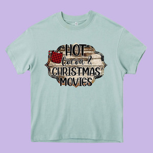 Hot Cocoa And Christmas Movies Heavy Core Tee Designed By Bettercallsaul