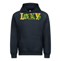 Navy lucky horseshoe and four leaf clover Urban Hoodie - AdoDesignShop