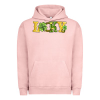 Pigment Salmon lucky horseshoe and four leaf clover Urban Hoodie - AdoDesignShop