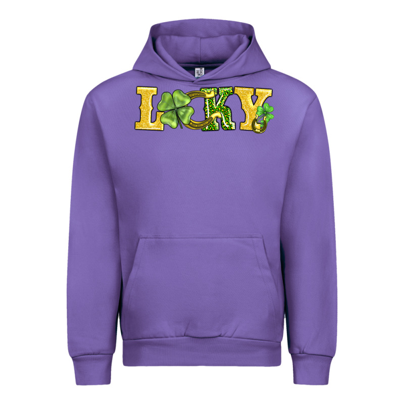 Lucky Horseshoe And Four Leaf Clover Urban Hoodie by AdoDesignShop | Teevron