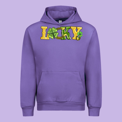 Lucky Horseshoe And Four Leaf Clover Urban Hoodie Designed By Adodesignshop