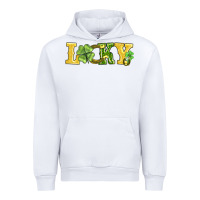White lucky horseshoe and four leaf clover Urban Hoodie - AdoDesignShop