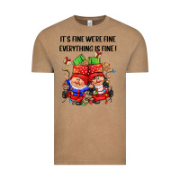 Vintage Coffee its fine were fine everything is fine Vintage Tee - CowGirlArtShop
