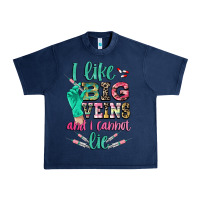 Navy I like big veins and i cannot lie Urban Heavy Tee - CowGirlArtShop