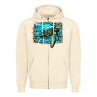Sandshell sea turtle with background Zipper Hoodie - Artiststas
