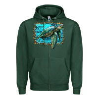 Sports Green sea turtle with background Zipper Hoodie - Artiststas