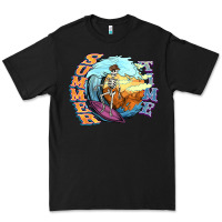 Black summer time skeleton surfing Premium Tee - NancyCooperArtShop