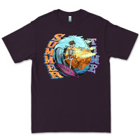 Plum summer time skeleton surfing Premium Tee - NancyCooperArtShop