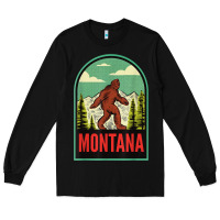 Black montana vintage bigfoot travel Long Sleeve Tee - longCreatives