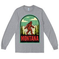 Heather Grey montana vintage bigfoot travel Long Sleeve Tee - longCreatives