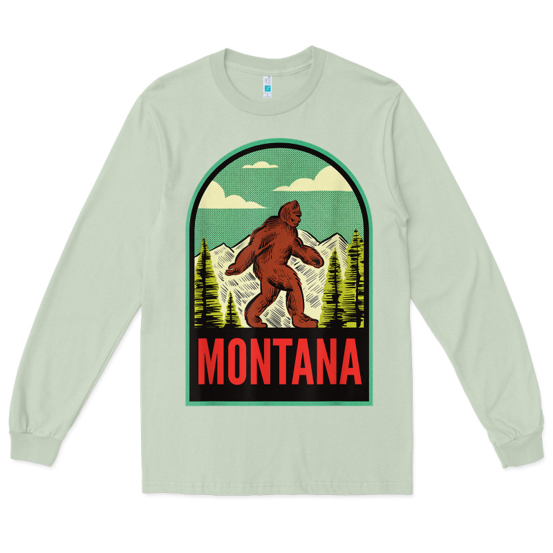 Montana Vintage Bigfoot Travel Long Sleeve Tee by longCreatives | Teevron