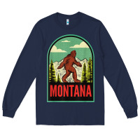 Navy montana vintage bigfoot travel Long Sleeve Tee - longCreatives