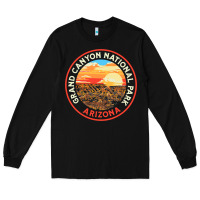 Black Vintage Grand Canyon National Park Retro 80s Graphic Long Sleeve Tee - longCreatives