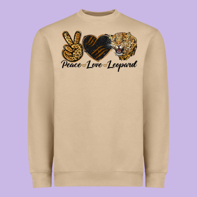 Peace Love Lion Head Heavyweight Sweatshirt Designed By Lillyallendesigns