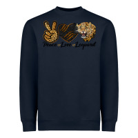 Navy Peace Love Lion Head Heavyweight Sweatshirt - LillyAllenDesigns