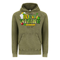 Vintage Olive lucky teacher St. Patrick's Day Vintage Hoodie - HowdyJamesFarm