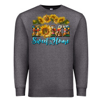 Charcoal Heather home sweet home sunflower Premium Sweatshirt - BarkalooDesign