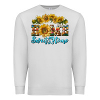 Dove Grey home sweet home sunflower Premium Sweatshirt - BarkalooDesign