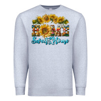 Heather Grey home sweet home sunflower Premium Sweatshirt - BarkalooDesign