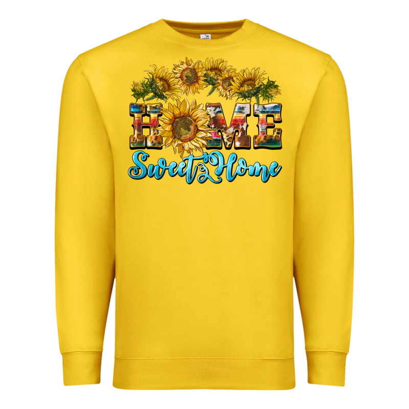 Home Sweet Home Sunflower Premium Sweatshirt by BarkalooDesign | Teevron