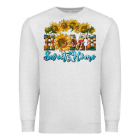 Oatmeal Heather home sweet home sunflower Premium Sweatshirt - BarkalooDesign