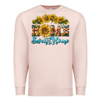 Pale Pink home sweet home sunflower Premium Sweatshirt - BarkalooDesign