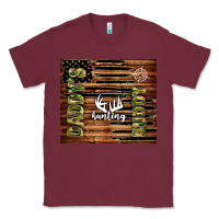Burgundy daddy's hunting buddy Classic Tee - TumblerDesignByShophia